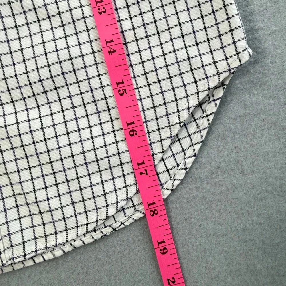 Ralph Lauren Button Down Shirt Boys 5 White Navy Check Long Sleeve